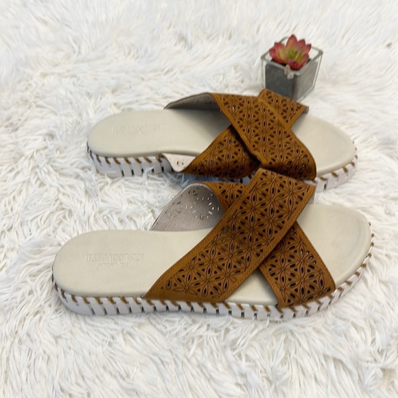 Ilse Jacobsen Criss Cross Luxury sandals slides women size EU 43, US 11 - Picture 3 of 6